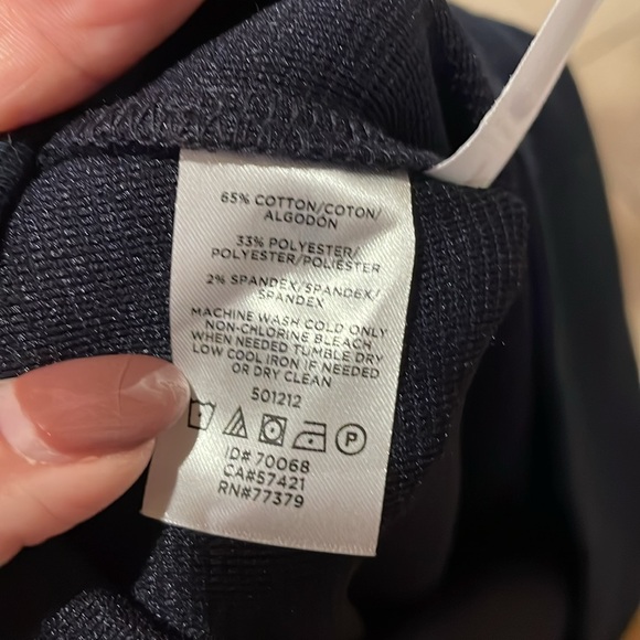 Ann Taylor Navy Textured Shift Dress with pockets size 12 - Picture 7 of 7